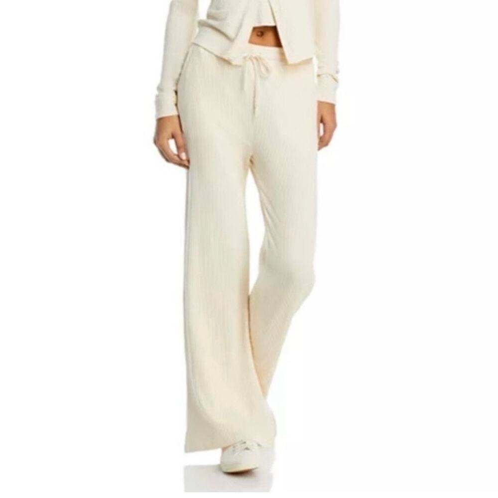 Beyond Yoga Well Traveled Wide Leg Lounge Pant in Ivory M